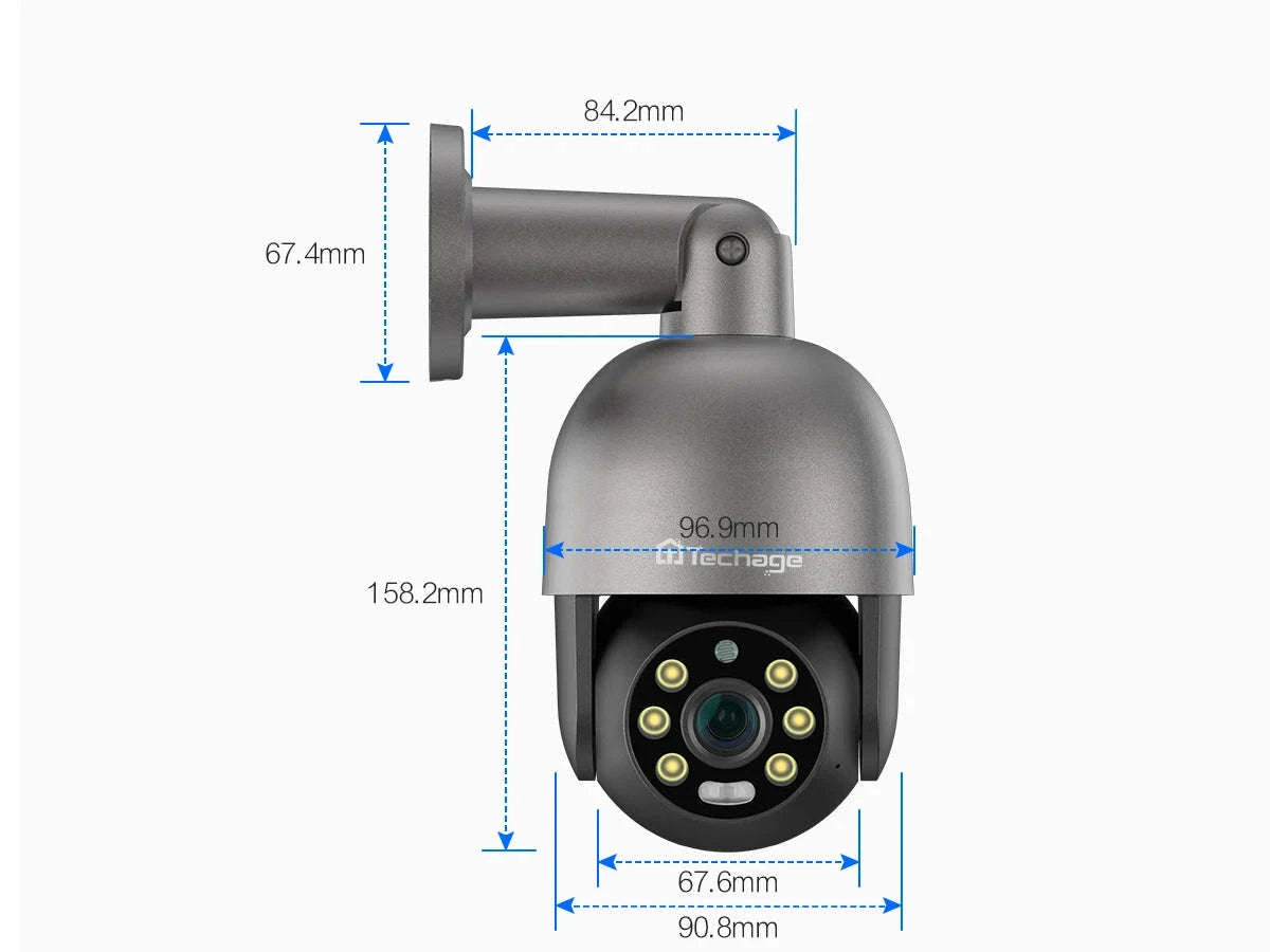 4K POE Security Camera with Human Detection, Color Night Vision & Two-Way Audio-5MP POE Camera 32G / uzbekistan