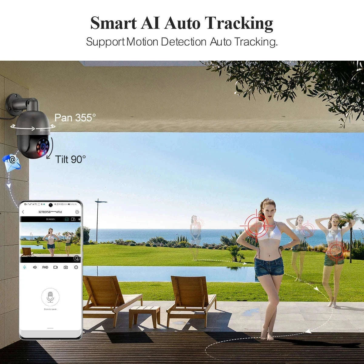 4K POE Security Camera with Human Detection, Color Night Vision & Two-Way Audio-5MP POE Camera 32G / uzbekistan