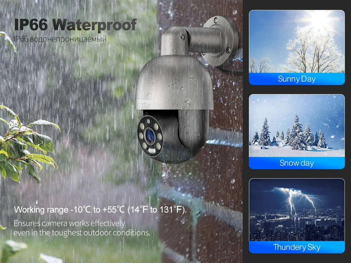 4K POE Security Camera with Human Detection, Color Night Vision & Two-Way Audio-5MP POE Camera 32G / uzbekistan