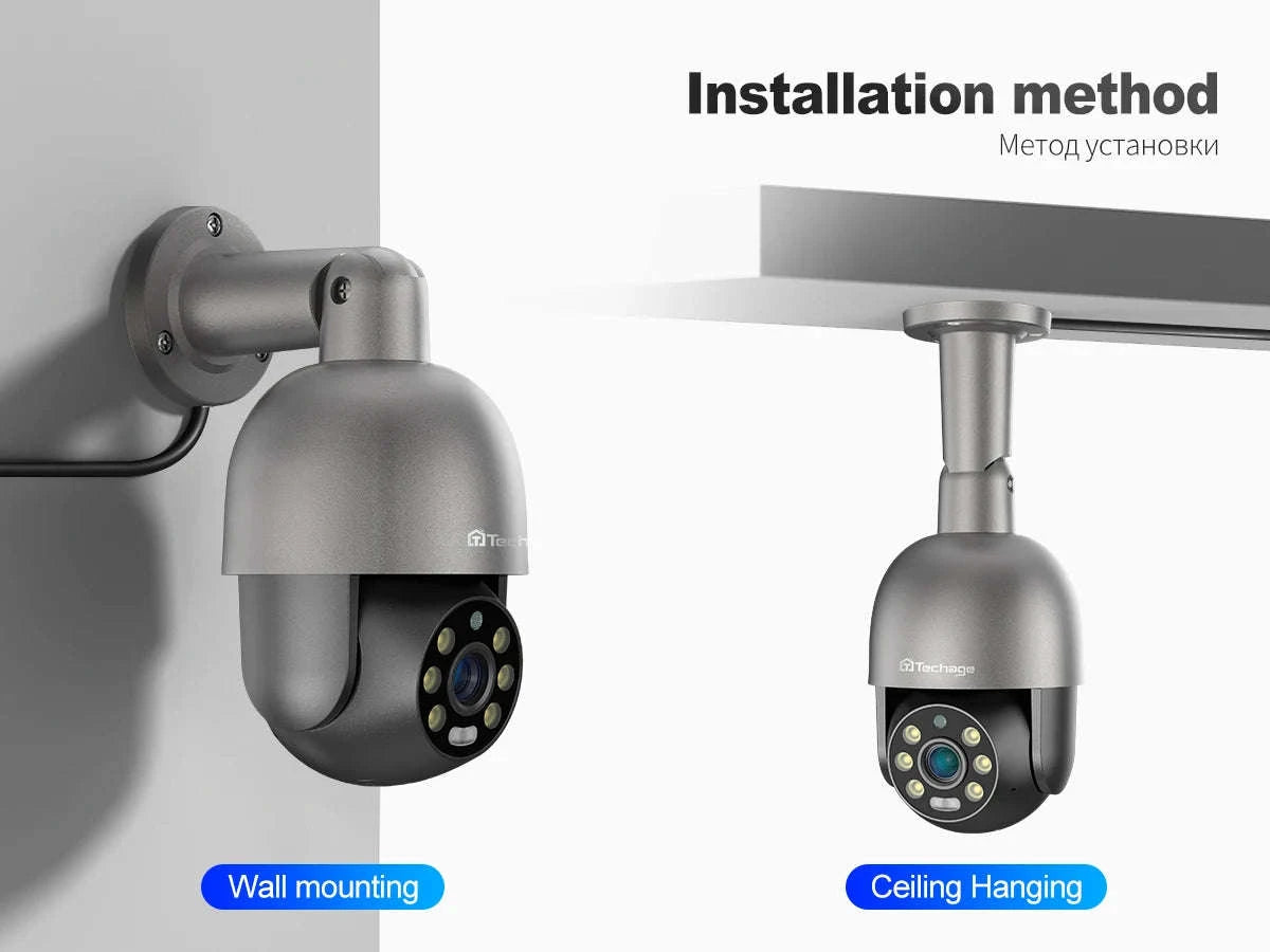 4K POE Security Camera with Human Detection, Color Night Vision & Two-Way Audio-5MP POE Camera 32G / uzbekistan