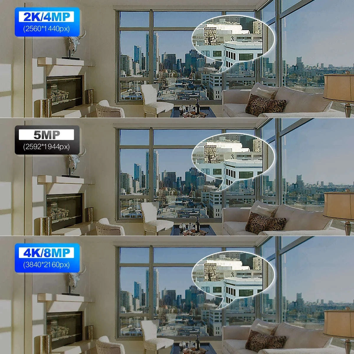4K POE Security Camera with Human Detection, Color Night Vision & Two-Way Audio-5MP POE Camera 32G / uzbekistan