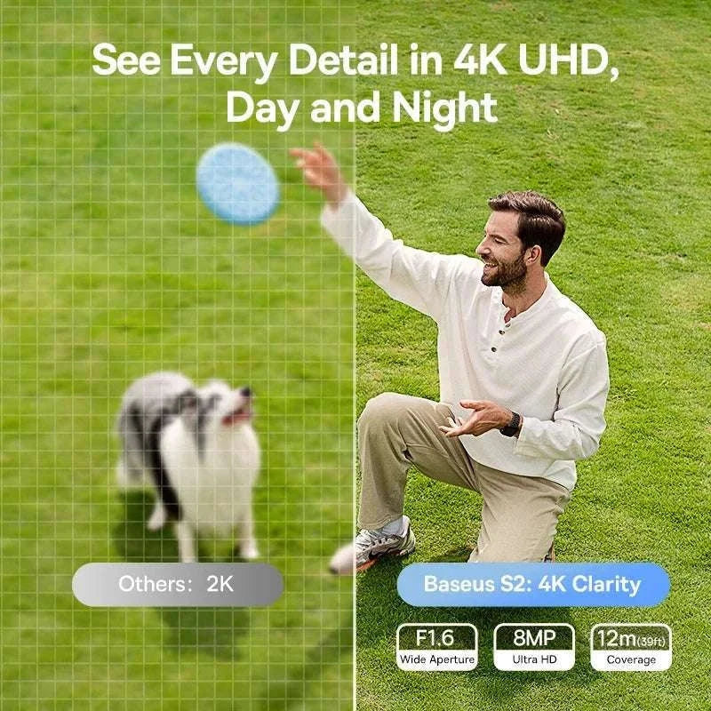 4K Solar Outdoor Security Camera with AI Detection & App Control-White