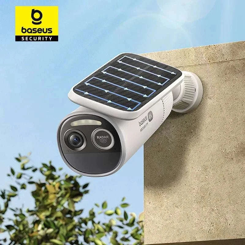4K Solar Outdoor Security Camera with AI Detection & App Control-White