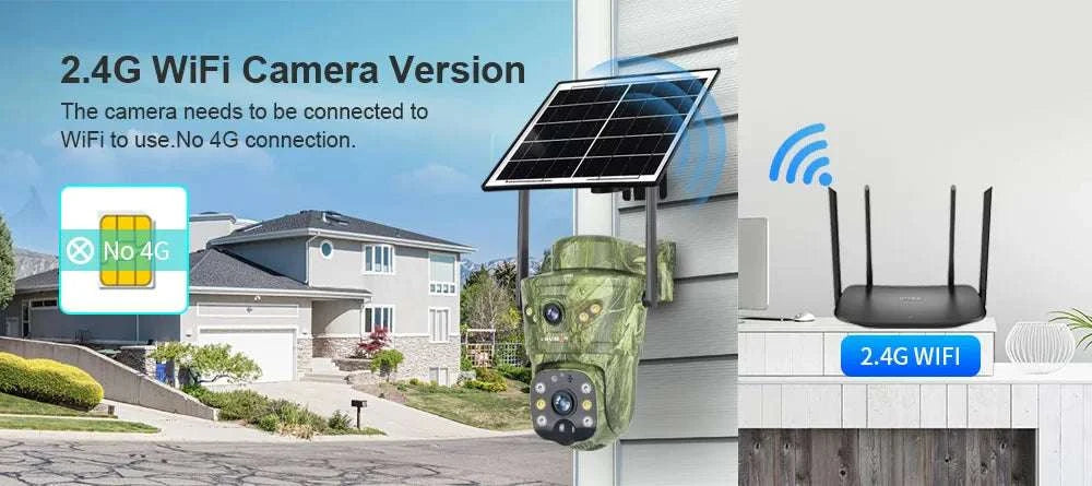 4K Solar Security Camera with 360° PTZ, 4G/WiFi & Dual Screen-4G Cam Add 128G / China Mainland