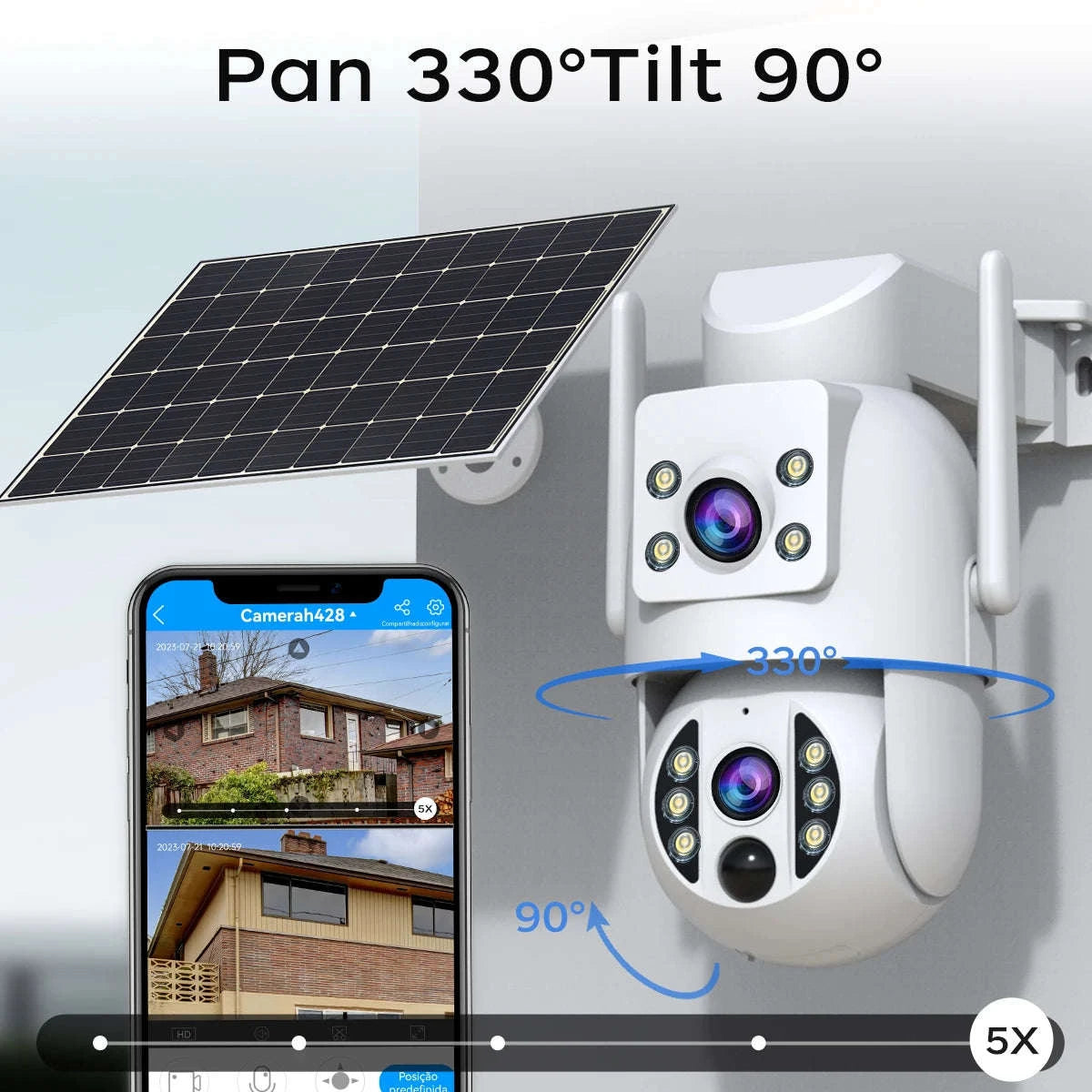 4K Solar Security Camera with Dual-Lens Wireless Protection-4K Add 32G SD / CHINA