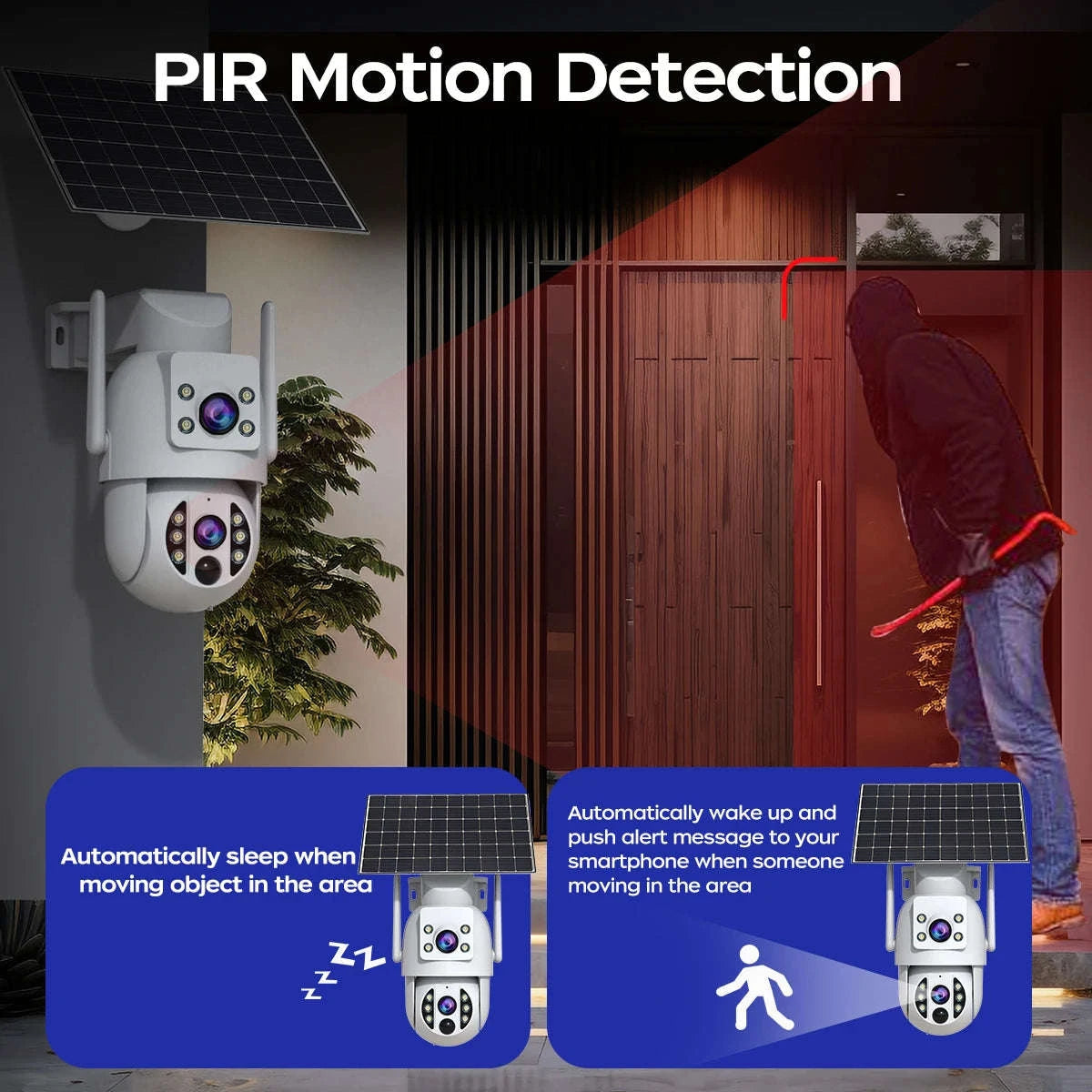 4K Solar Security Camera with Dual-Lens Wireless Protection-4K Add 32G SD / CHINA