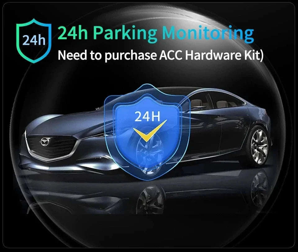 4K Touch Screen Car Dash Cam with Rear Camera-A54-6M RCC-GPS / 128G