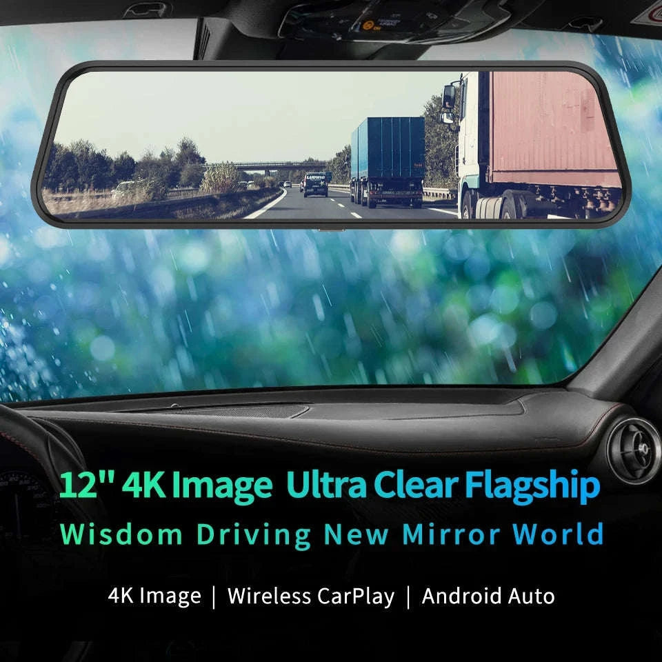 4K Touch Screen Car Dash Cam with Rear Camera-A54-6M RCC-GPS / 128G