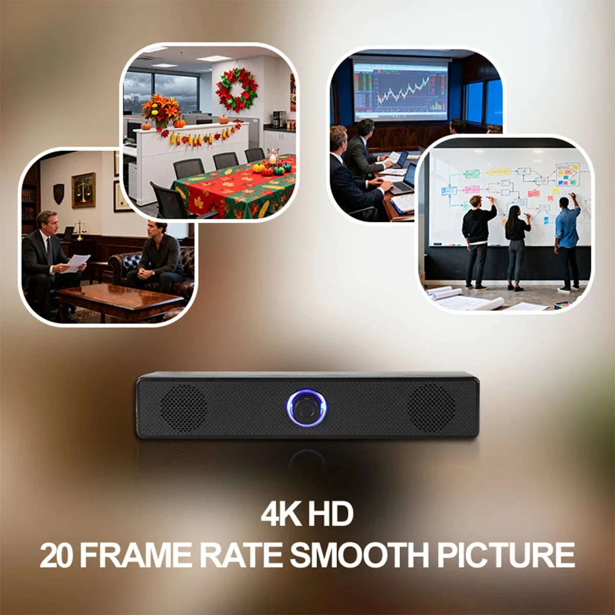 4K Ultra HD WiFi‑6 Camera with Bluetooth Speaker and Remote Viewing-black / With 64GB SD Card / China Mainland