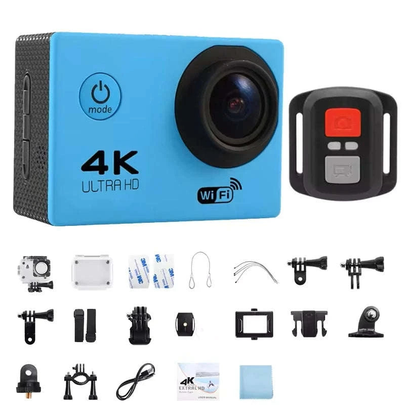 4K Underwater Action Camera-Blue