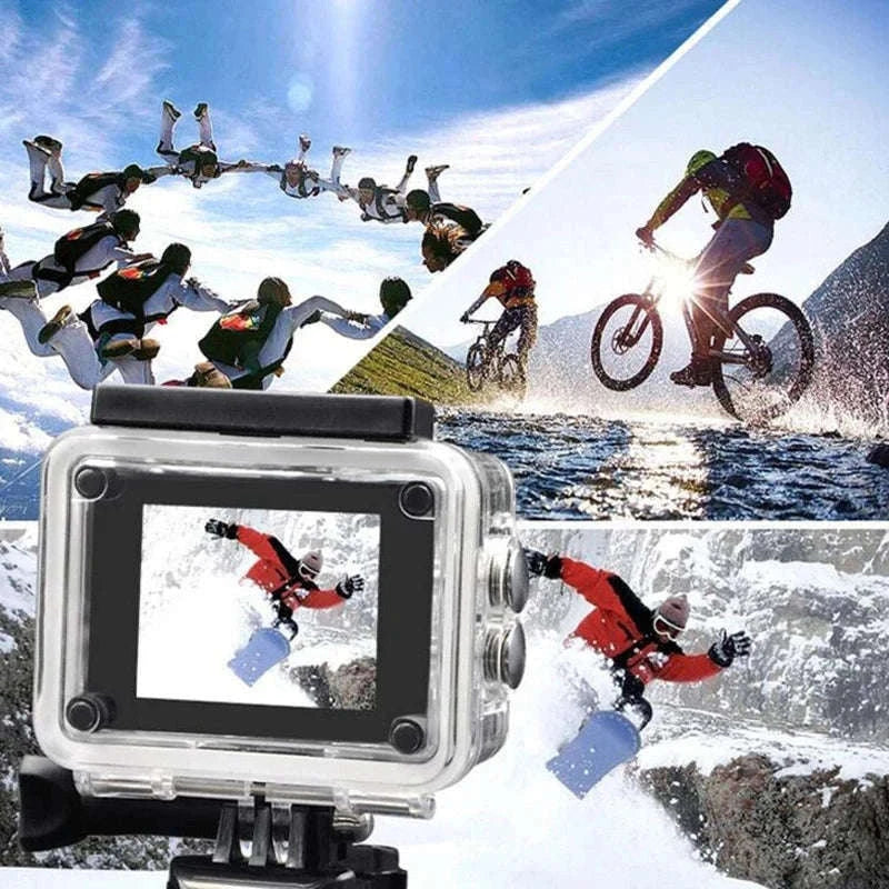 4K Underwater Action Camera with WiFi, Loop Recording-Blue
