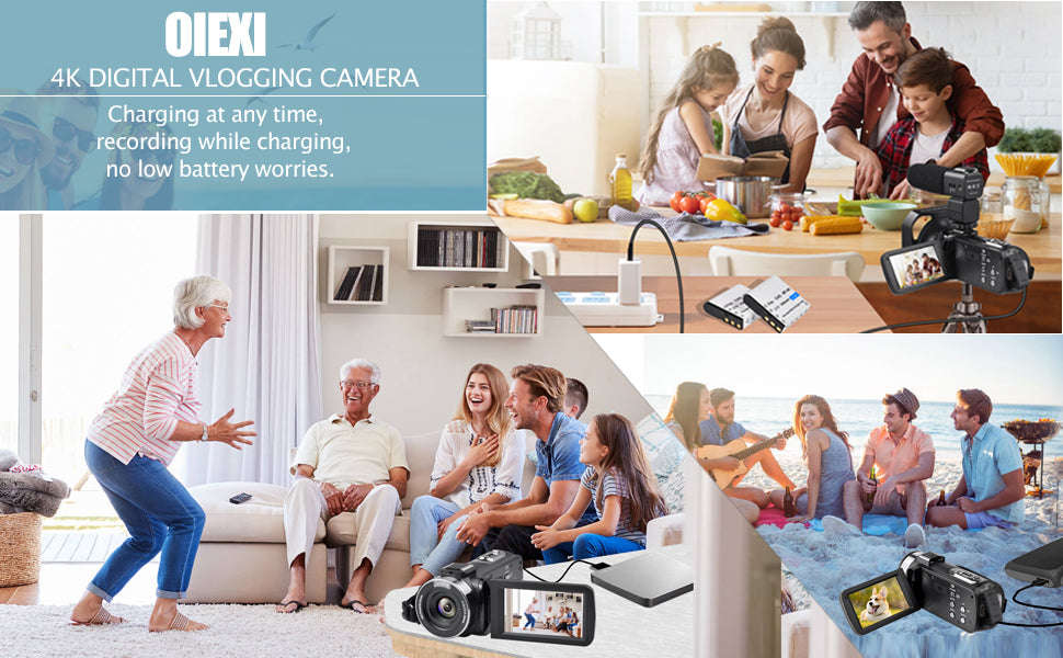 4K Video Camera Camcorder with 18X Zoom and 48MP Vlogging-United States