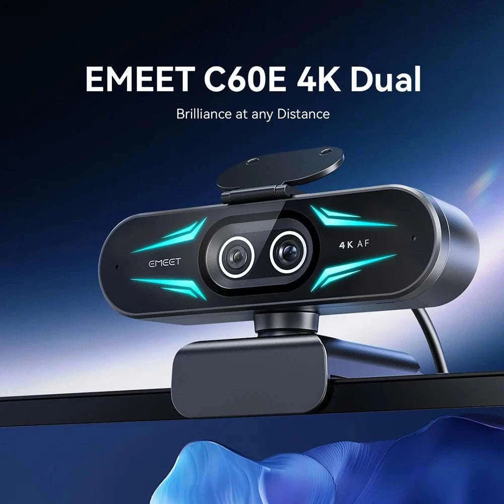 4K Webcam with Autofocus, Dual Mics & RGB Light for Streaming-4K Webcam / China Mainland