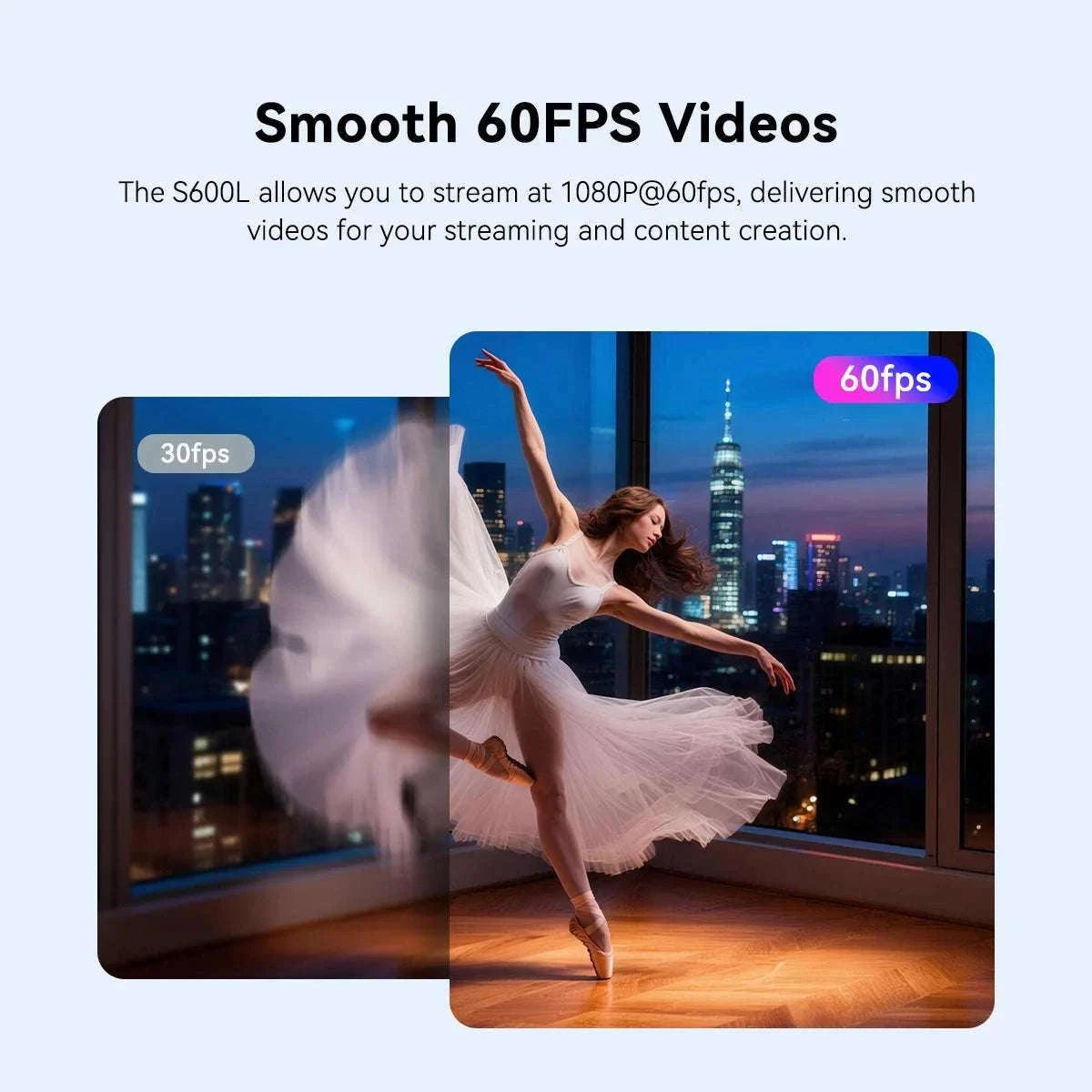 4K Webcam with Ring Light Autofocus 1080P 60FPS USB Camera-S600L 4K Webcam / China Mainland