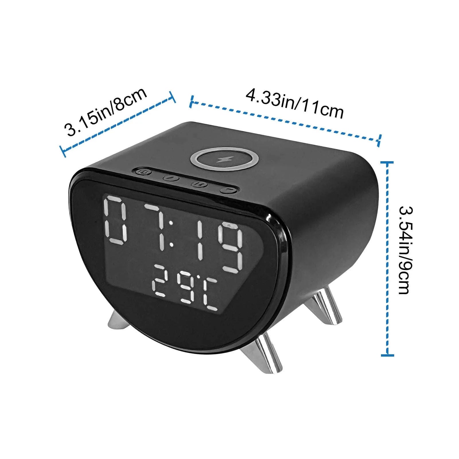 4K WiFi Clock Camera with Wireless Charging and App Control-With 16GB SD card / China Mainland