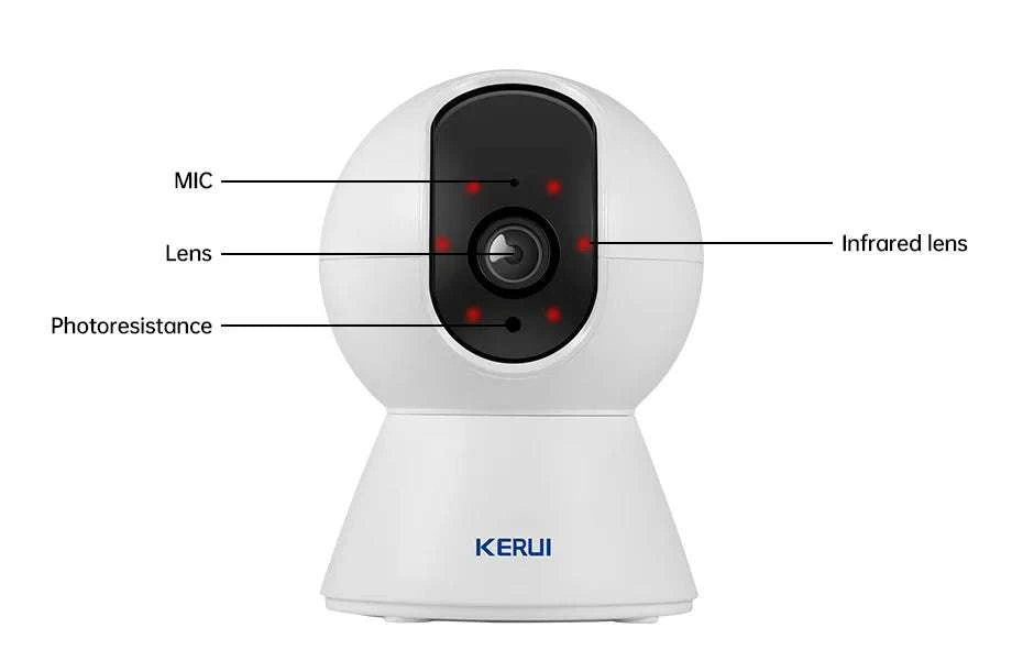 4K WiFi Indoor Security Camera with Auto Tracking & Night Vision-8MP With 32GB Card / US Plug / China Mainland