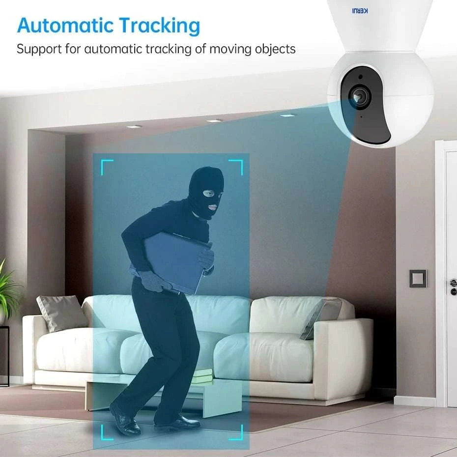 4K WiFi Indoor Security Camera with Auto Tracking & Night Vision-8MP With 32GB Card / US Plug / China Mainland