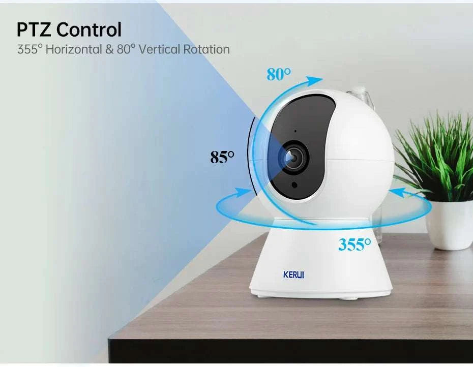 4K WiFi Indoor Security Camera with Auto Tracking & Night Vision-8MP With 32GB Card / US Plug / China Mainland