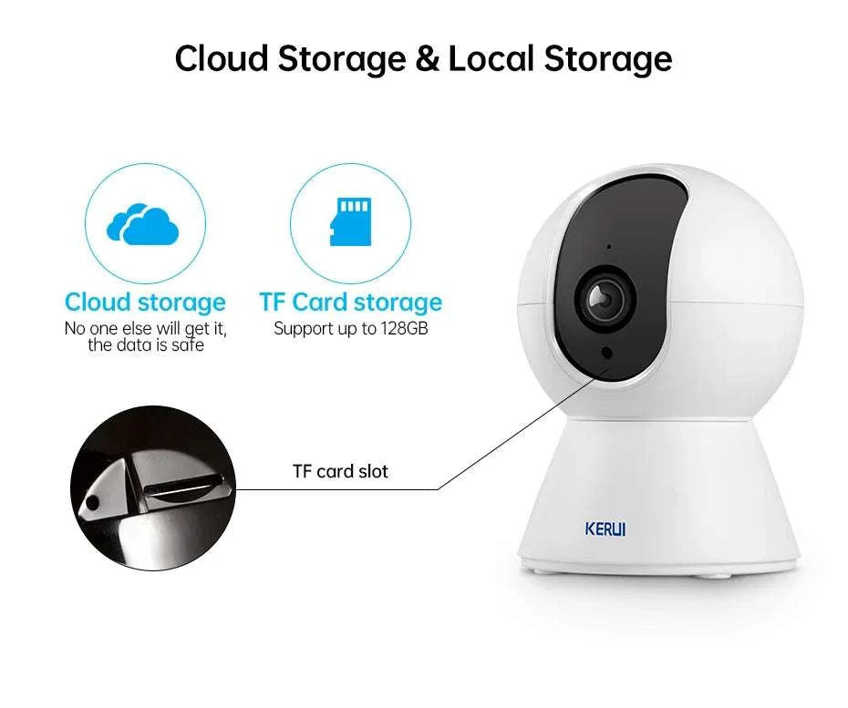4K WiFi Indoor Security Camera with Auto Tracking & Night Vision-8MP With 32GB Card / US Plug / China Mainland