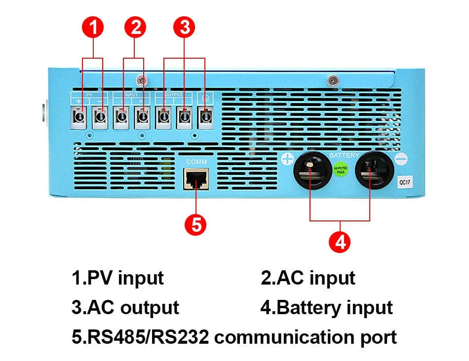 4KW 24V Hybrid Solar Inverter with 140A MPPT-SMHA  4kw / 110V / United States