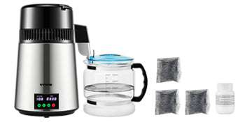 4L Countertop Water Distiller with 5-Stage Filtration & Touch Control-Silver / spain