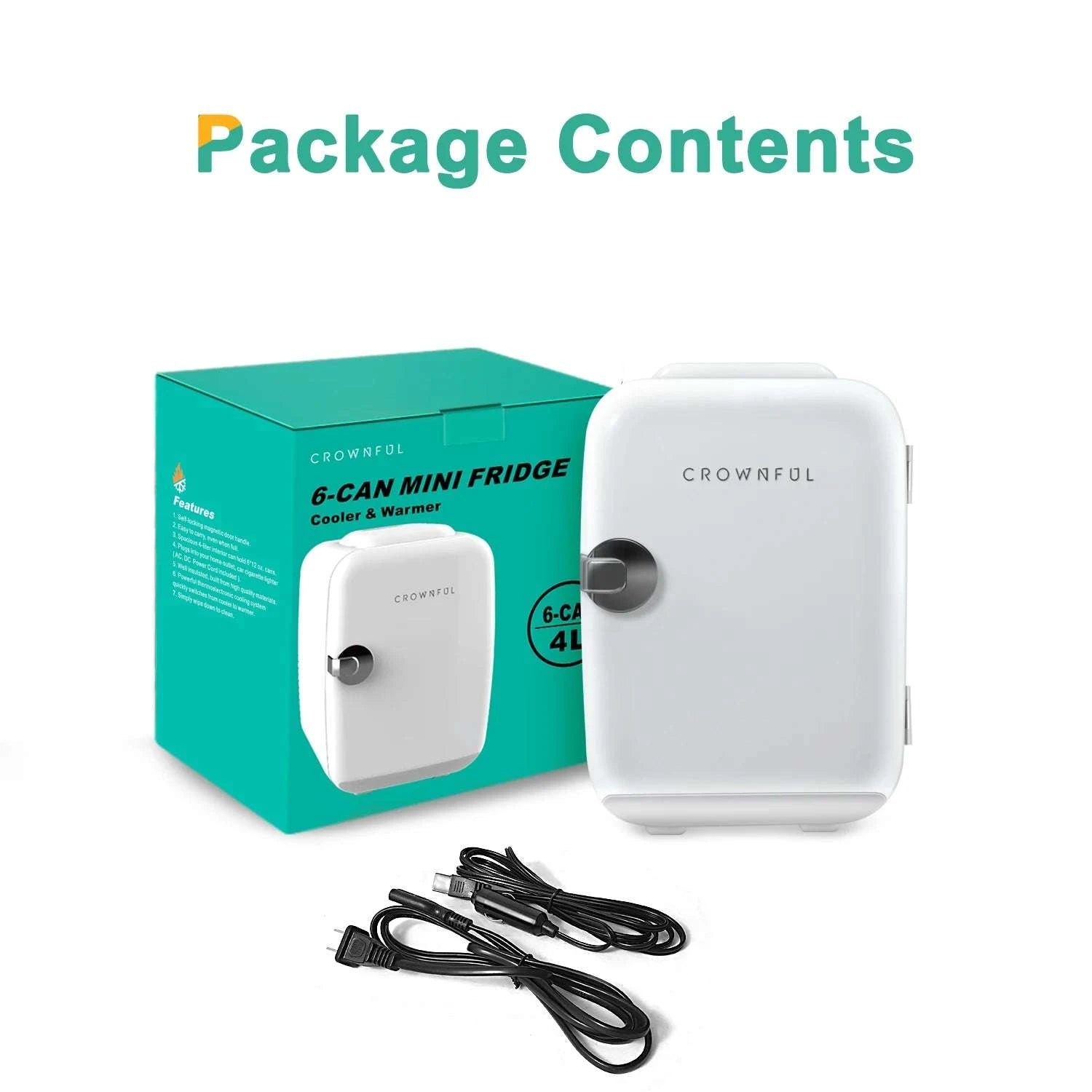 4L Mini Fridge Cooler & Warmer for Beauty, Home, and Travel-green / United States