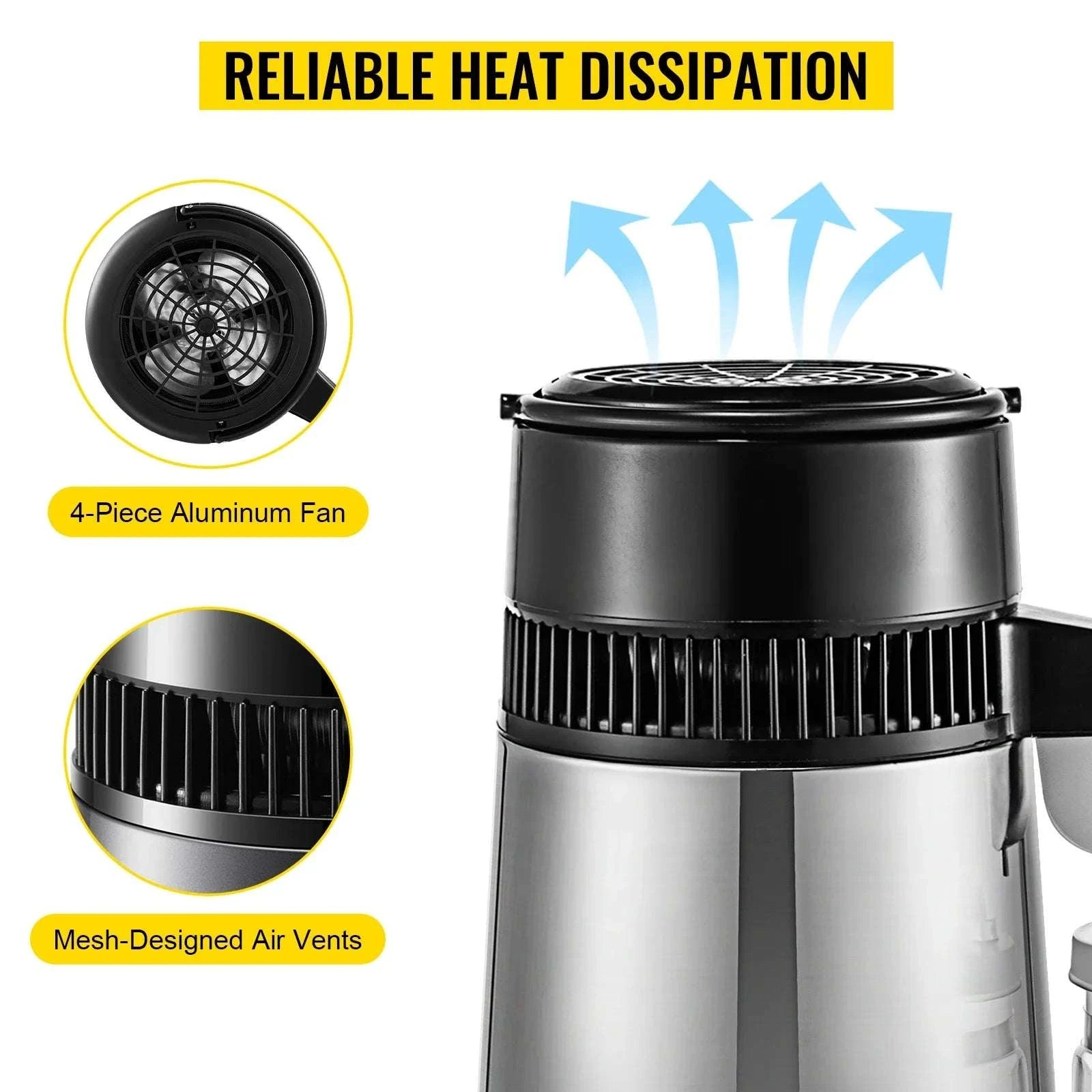 4L Water Distiller Machine 750W with Adjustable Temperature-4L / CZECH REPUBLIC