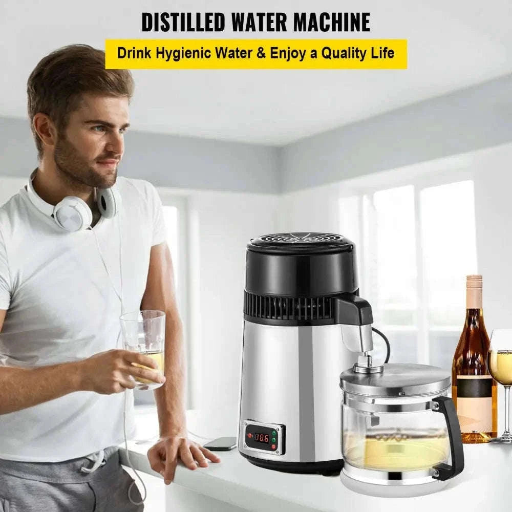4L Water Distiller Machine 750W with Adjustable Temperature-4L / United States