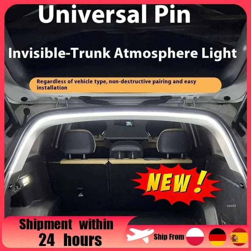 4M Auto Sensor LED Trunk Light Strip for Car Luggage Space-Poland / WHITE