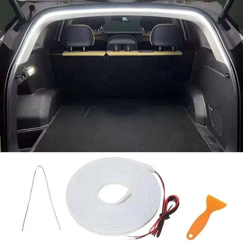 4M Auto Sensor LED Trunk Light Strip for Car Luggage Space-Poland / WHITE