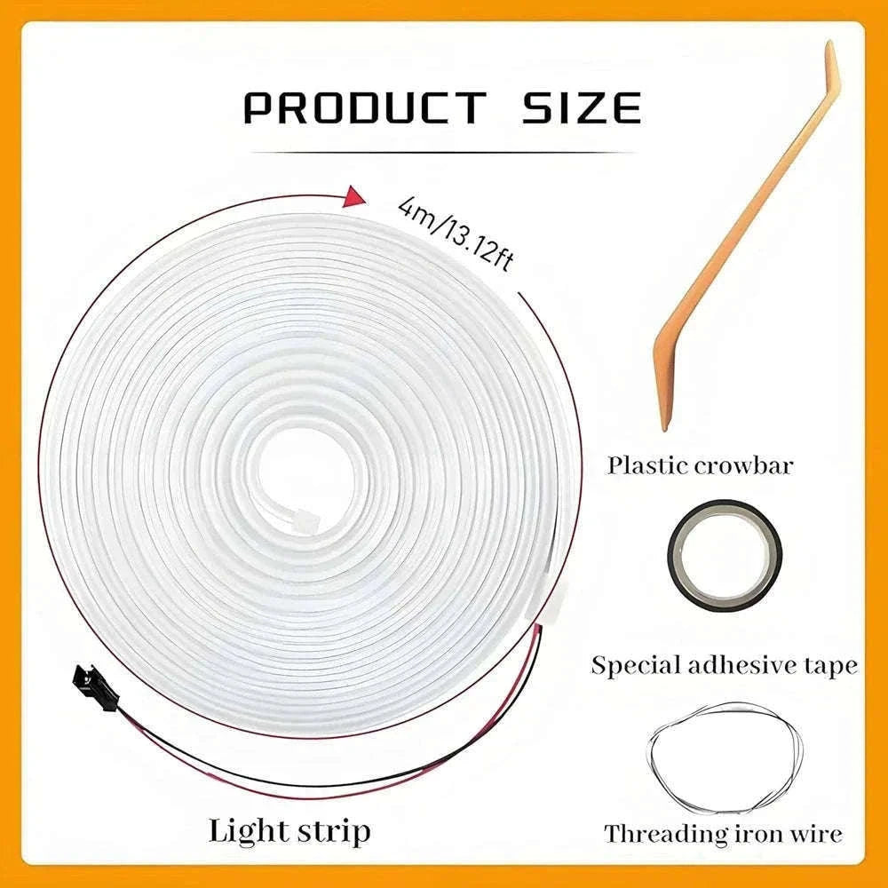 4M Auto Sensor LED Trunk Light Strip for Car Luggage Space-Poland / WHITE
