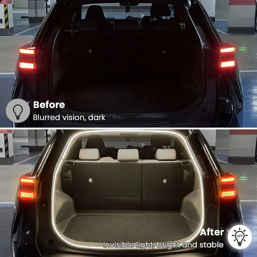 4M Auto Sensor LED Trunk Light Strip for Car Luggage Space-Poland / WHITE