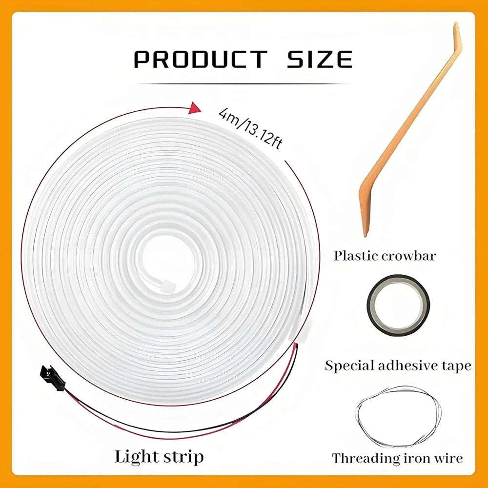 4M Auto Sensor LED Trunk Light Strip for Car Luggage Space-Poland / WHITE
