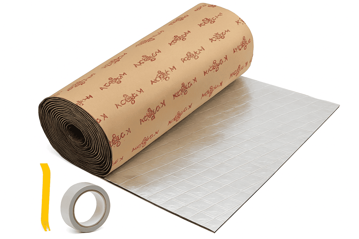 4mm Aluminum Foil Foam Car Heat Damping Pad 18 sqft 40 x 420 cm-5mm 63x100cm6.8sqft