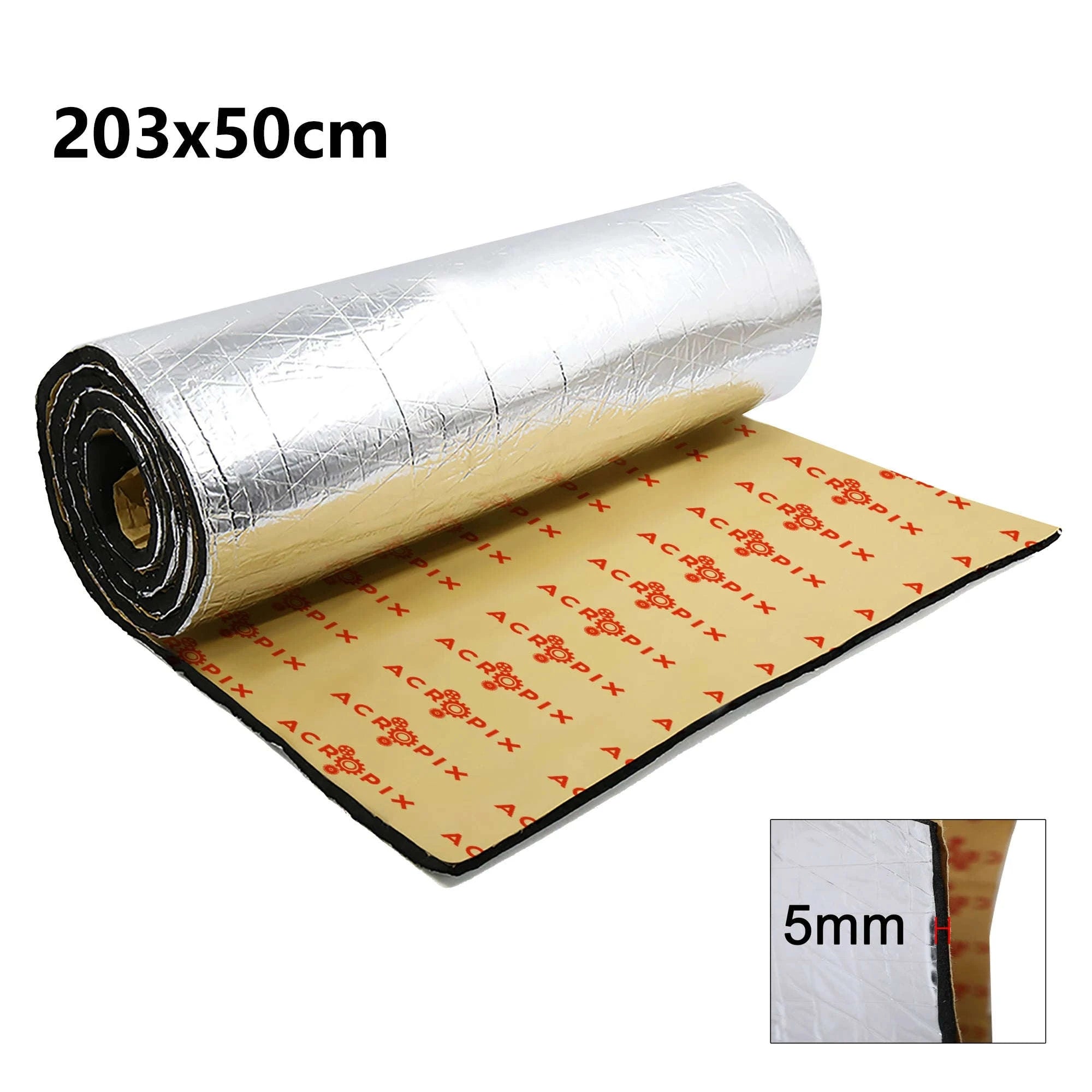 4mm Aluminum Foil Foam Car Heat Damping Pad 18 sqft 40 x 420 cm-5mm 63x100cm6.8sqft