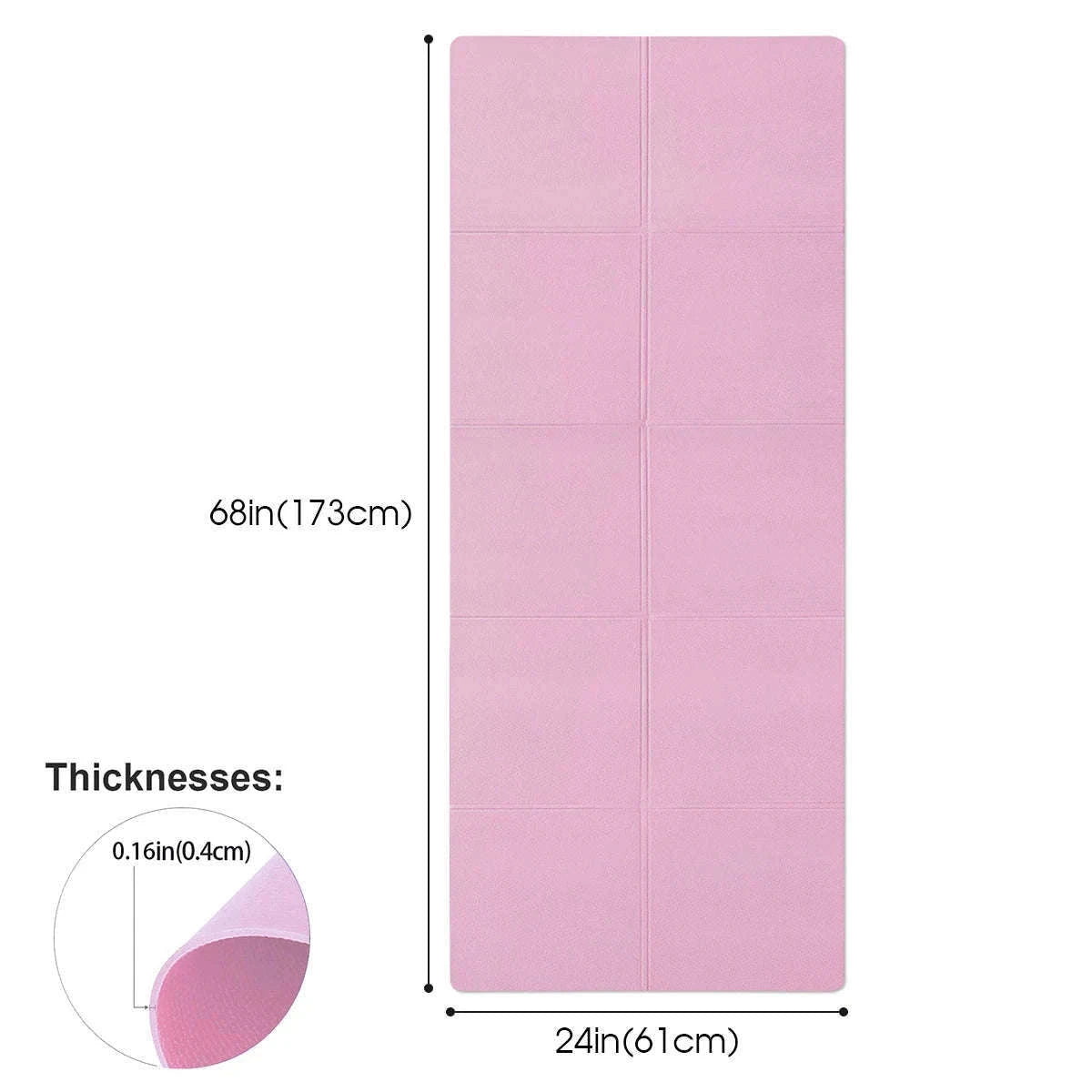 4mm EVA Yoga Mat for Pilates, Stretching and Fitness-black