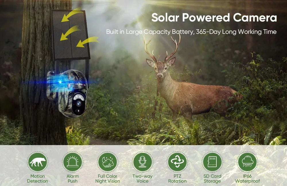 4MP 4G Solar Security Camera with Human and Animal Detection-1PCS / Poland
