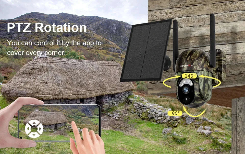 4MP 4G Solar Security Camera with Human and Animal Detection-1PCS / Poland
