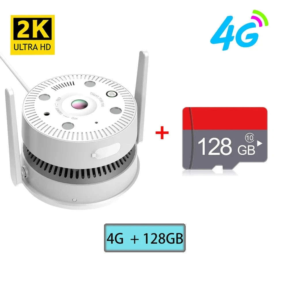 4MP Dual-Light Smoke Detection Security Camera with Two-Way Audio-4MP WIFI POE 64G