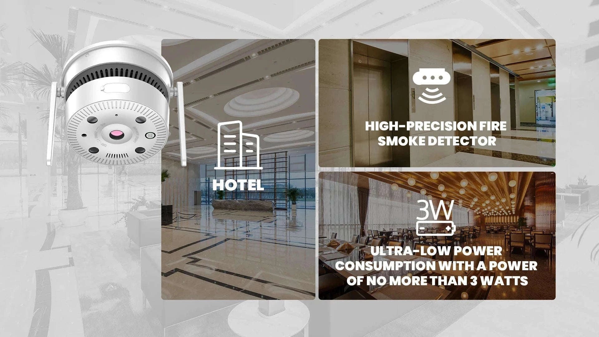 4MP Dual-Light Smoke Detection Security Camera with Two-Way Audio-4MP WIFI POE 64G