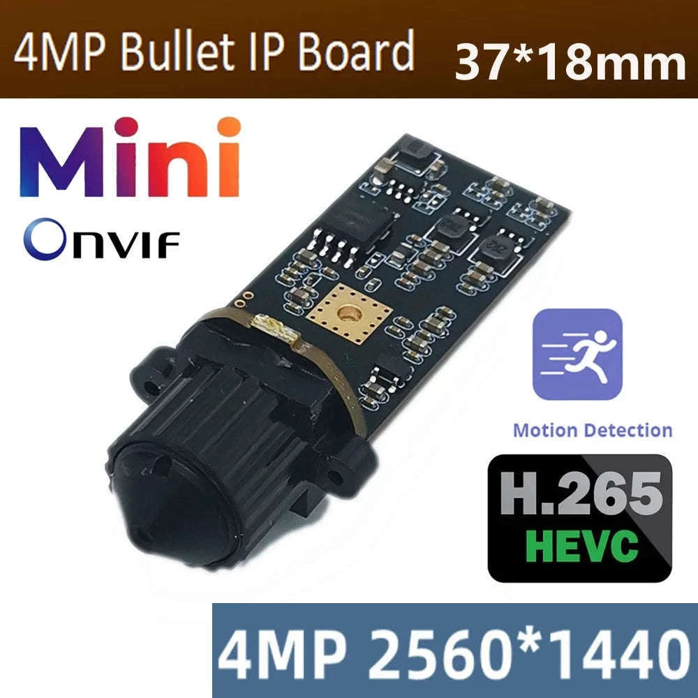 4MP Mini IP Bullet Camera Module for Inspection Monitoring-POE-Pin hole lens / 6mm