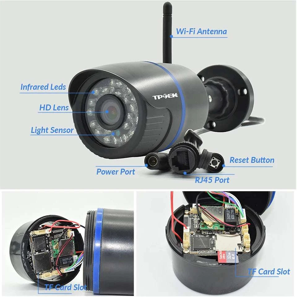 4MP Outdoor WiFi Security Camera with Motion Alerts & Night Vision-4MP Wifi Camera / US plug / 3.6mm