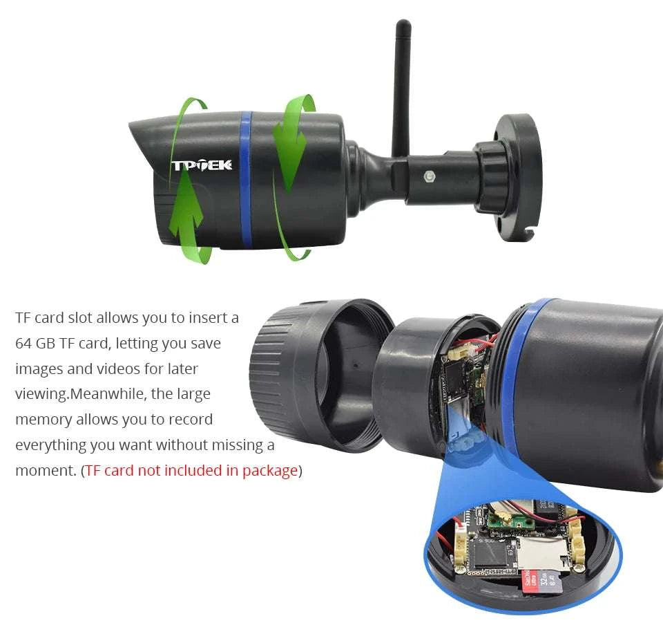 4MP Outdoor WiFi Security Camera with Motion Alerts & Night Vision-4MP Wifi Camera / US plug / 3.6mm