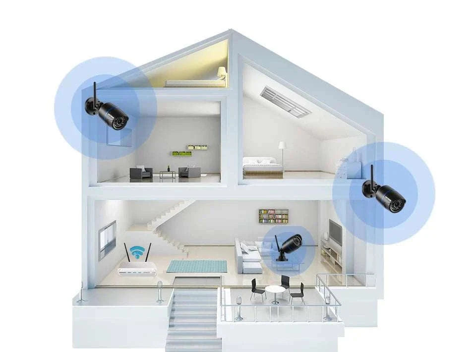 4MP Outdoor WiFi Security Camera with Motion Alerts & Night Vision-4MP Wifi Camera / US plug / 3.6mm