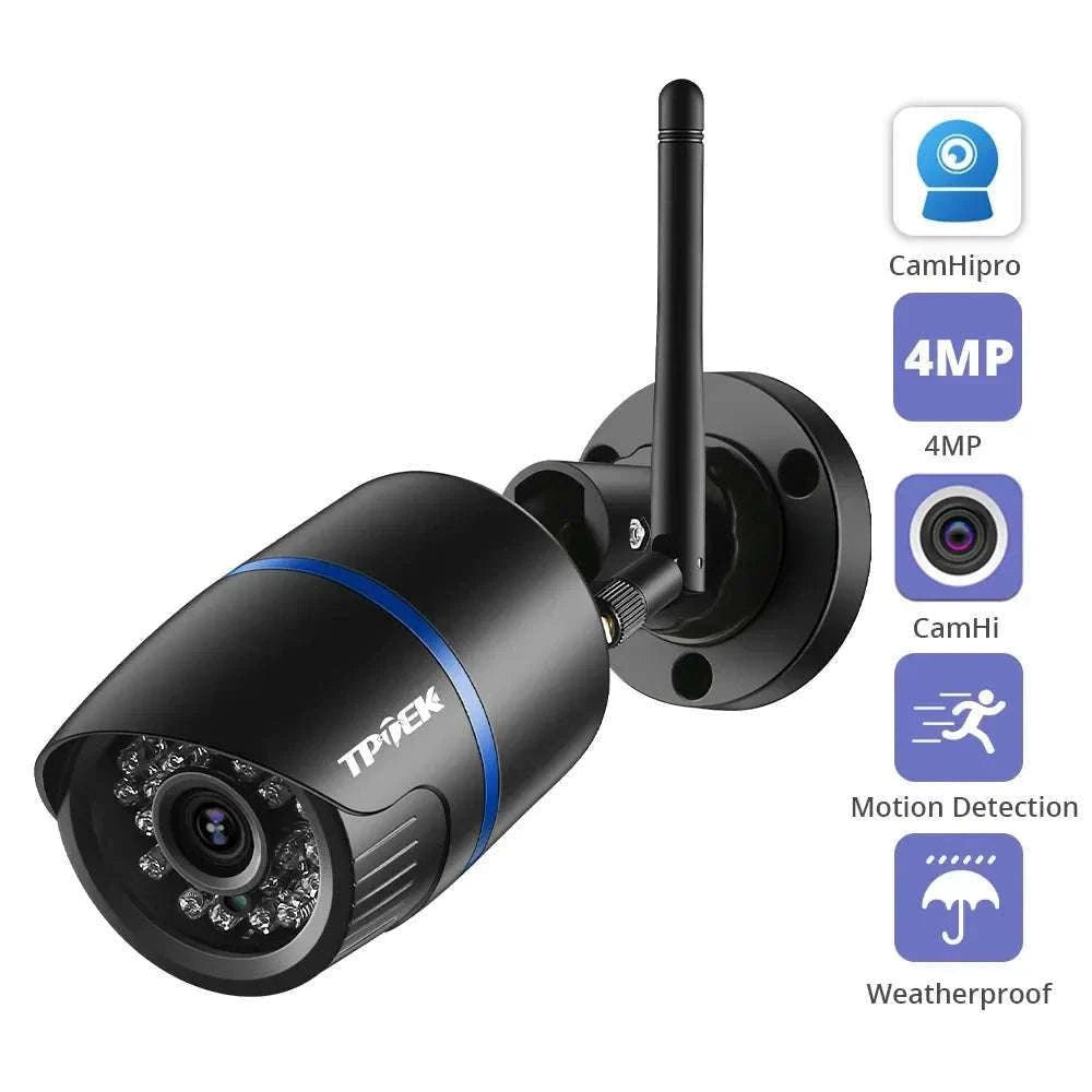 4MP Outdoor WiFi Security Camera with Motion Alerts & Night Vision-4MP Wifi Camera / US plug / 3.6mm