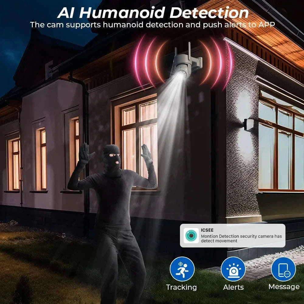 4MP Solar IP Camera for Wireless Outdoor Security-2MP No SD Card
