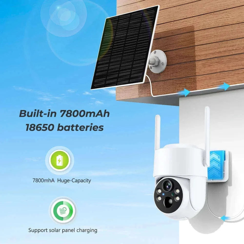 4MP Solar IP Camera for Wireless Outdoor Security-2MP No SD Card