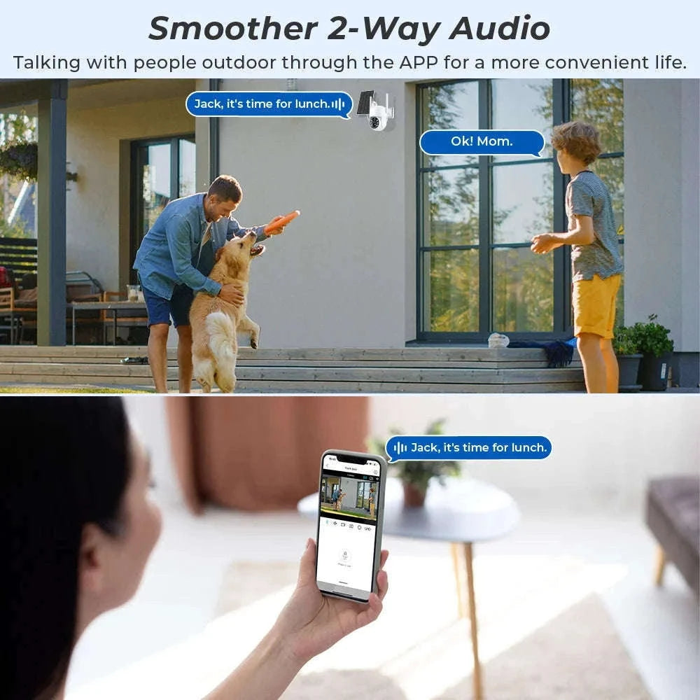 4MP Solar IP Camera for Wireless Outdoor Security-2MP No SD Card