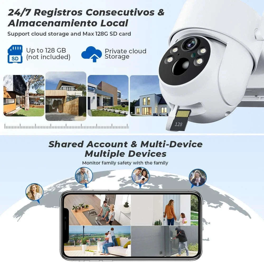 4MP Solar IP Camera for Wireless Outdoor Security-2MP No SD Card