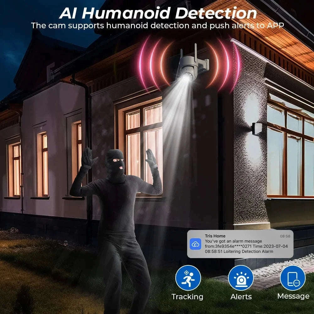 4MP Solar IP Camera for Wireless Outdoor Security-2MP No SD Card